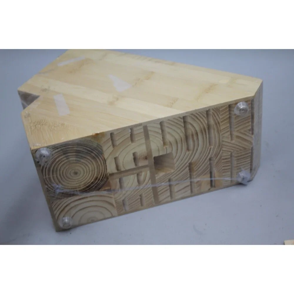 Shenzhen 20 Slot Large Solid Wood Bamboo Kitchen Knife Block No Knives 5.5 lbs!